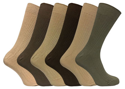 6 Pairs 100% Cotton Socks