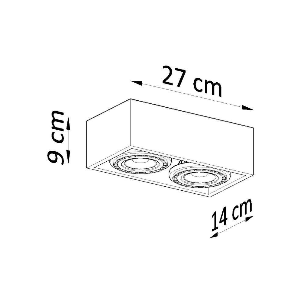 Ceiling lamp concrete Quatro industrial Design GU10