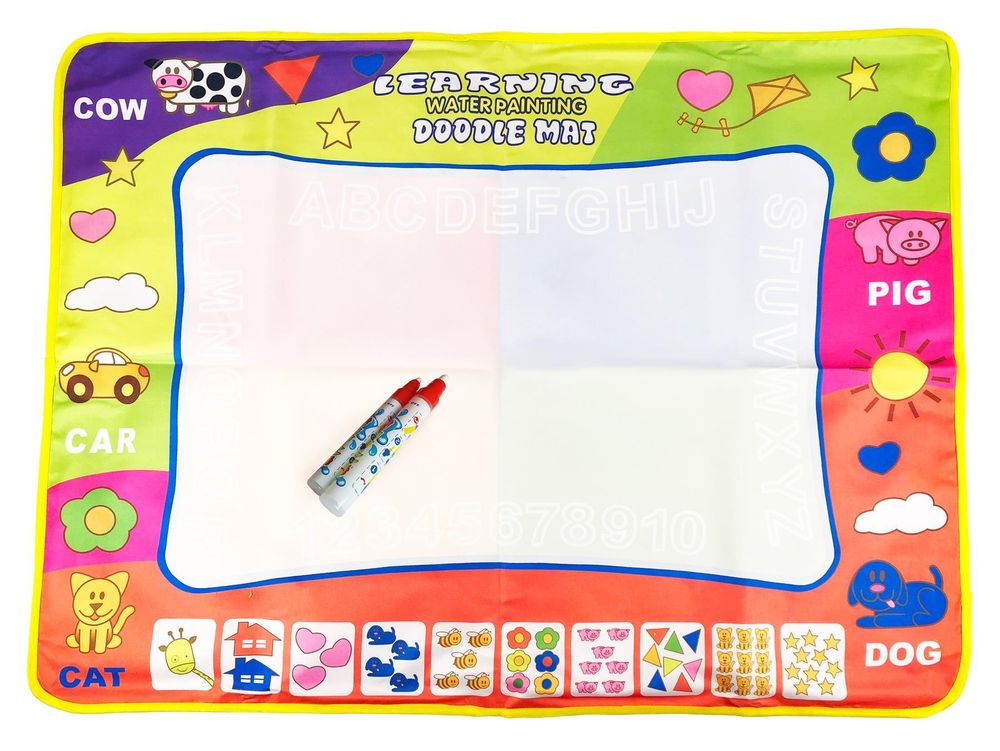 SOKA Reusable Water Magic Doodle Mat, Drawing Painting Mat 80x60cm & 2 Magic Pens