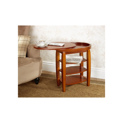 Swivel Top Side Table - Lt Oak