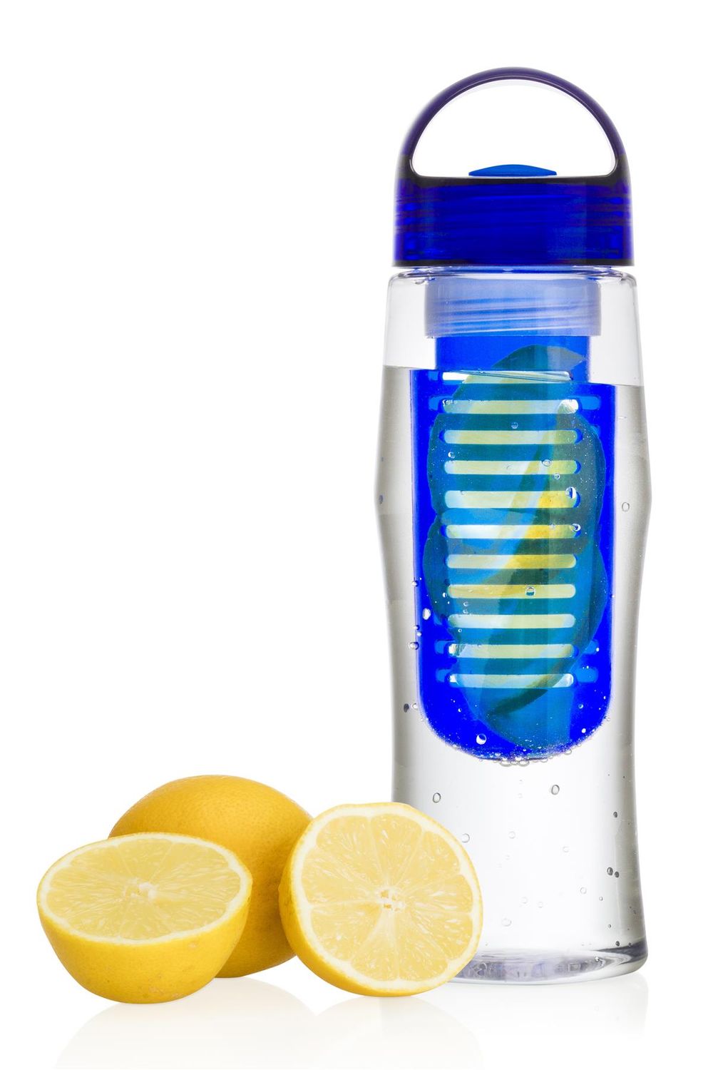 PACK OF 2 Fruit Fuzer Water Bottle Fruit  Infusion Infuser Aqua Hydration - Blue…