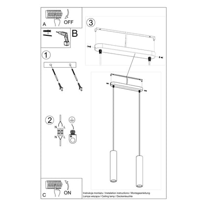 Pendant lamp concrete Luvo industrial Design GU10