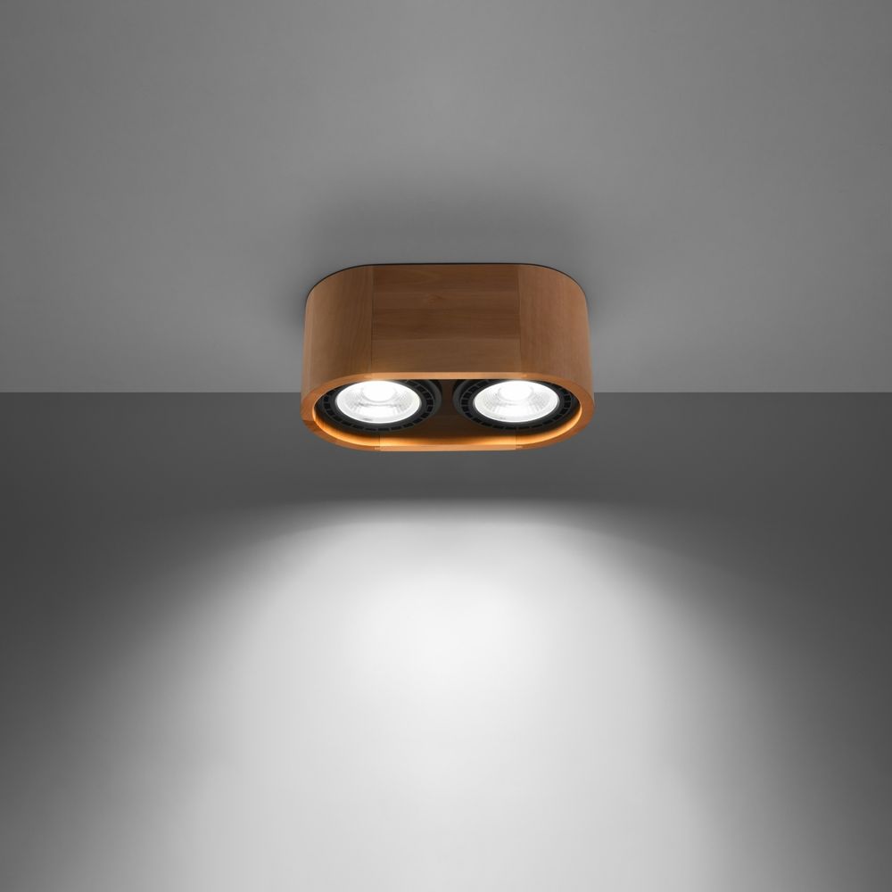 Ceiling lamp wood Basic Scandinavian Design GU10