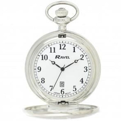 R1001.04 RAVEL Plain Pocket Watch Chrome