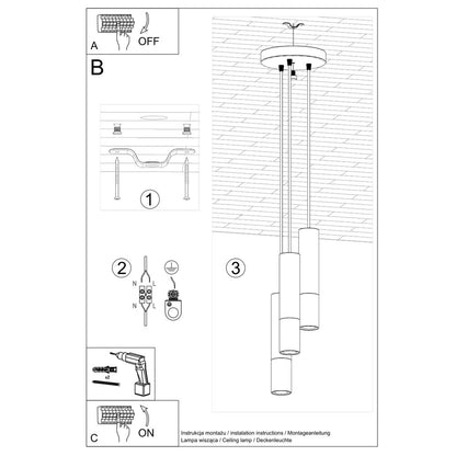 Pendant lamp steel Loopez modern Design GU10