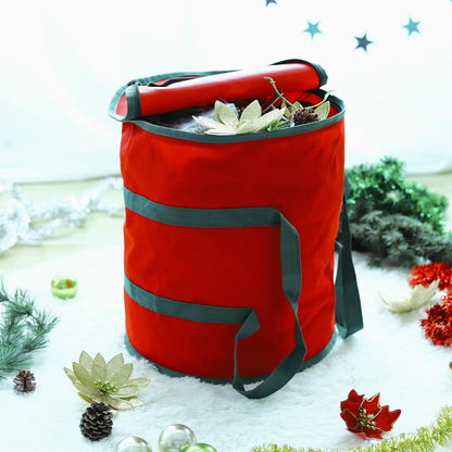 Christmas Gift Decoration Fabric Storage Bag - Red - 38 x 32 cm