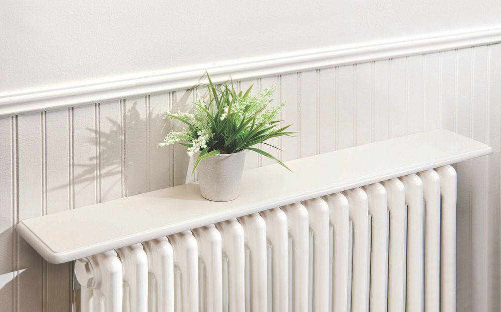 Radiator Shelves 91cm - White Satin Finish