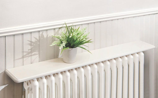 Radiator Shelves 91cm - White Satin Finish