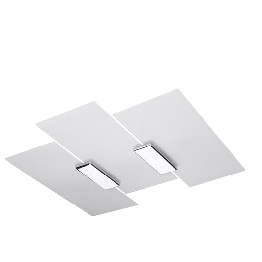 Ceiling lamp steel, glass Fabiano modern Design E27