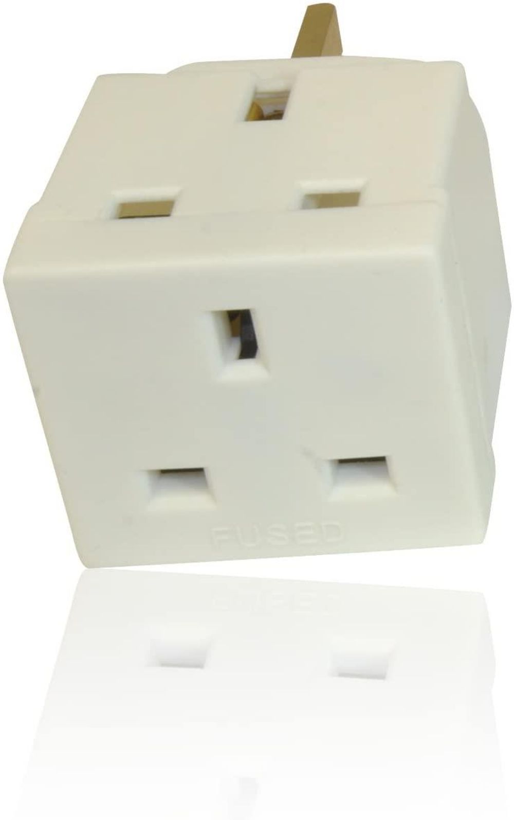 CDL Micro 2 Way/ Double UK Mains 3 Pin 250v Adapter Plug/ Socket