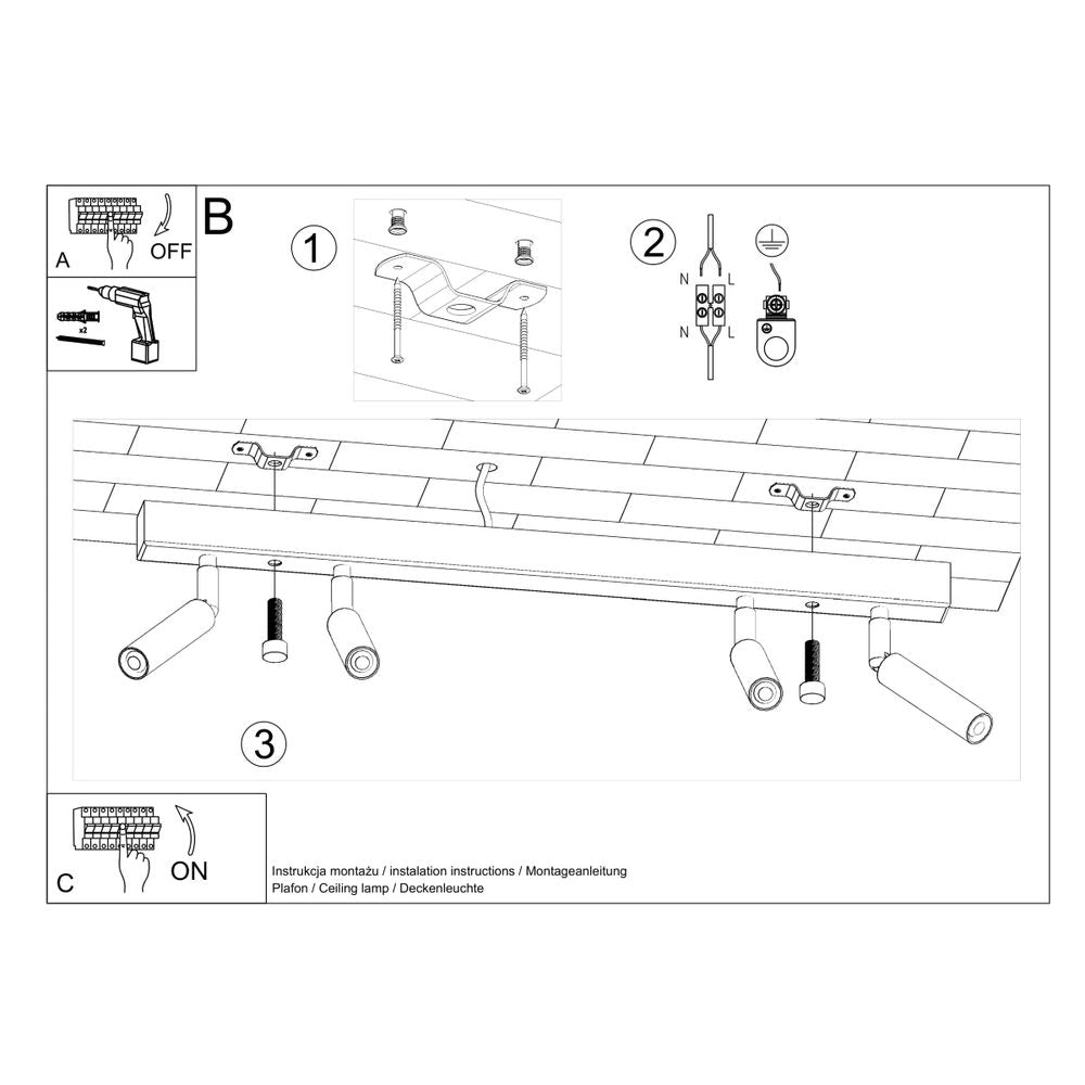 Ceiling lamp steel Eyetech modern Design G9