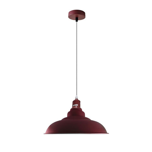 Modern Bowl Burgundy Hanging Pendant Ceiling Lamp Lighting UK E27 Pendant Light