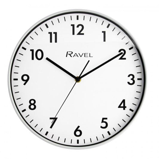 Ravel 30cm White Dial White Wall Clock R.WC.30.4