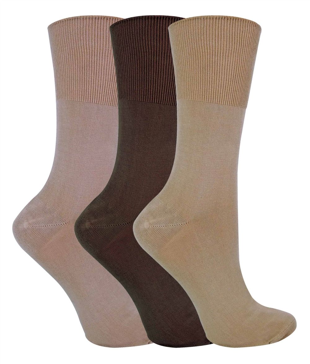 3 Pairs Ladies Non Elastic Bamboo Socks