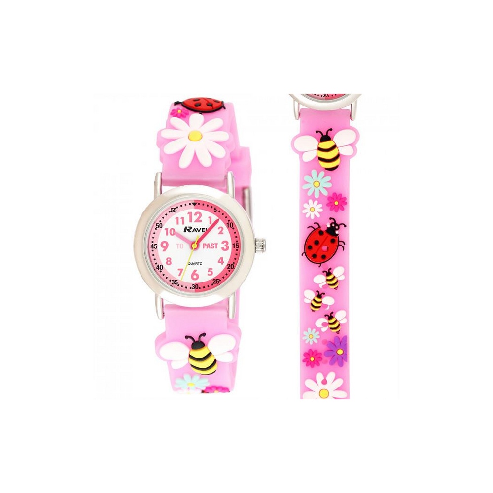 Ravel Children Girls 3D Cartoon Time Teacher Watch Bee R1513.83