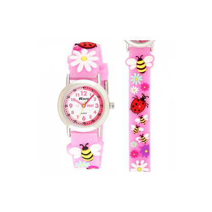 Ravel Children Girls 3D Cartoon Time Teacher Watch Bee R1513.83