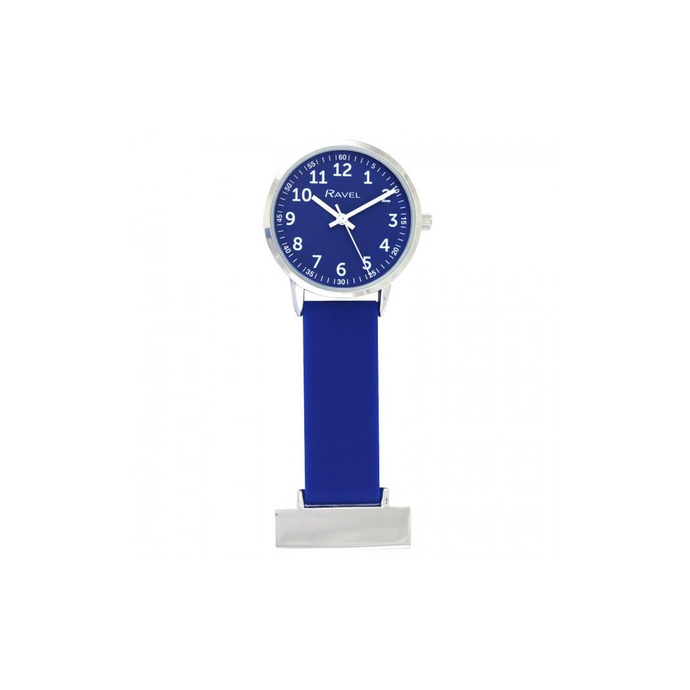 Ravel Blue Silicone Nurses Fob Watch R1107.16