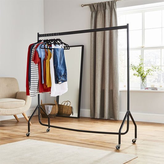 Superior Heavy Duty 5FT Long x 5FT Tall Clothes Rail In Black