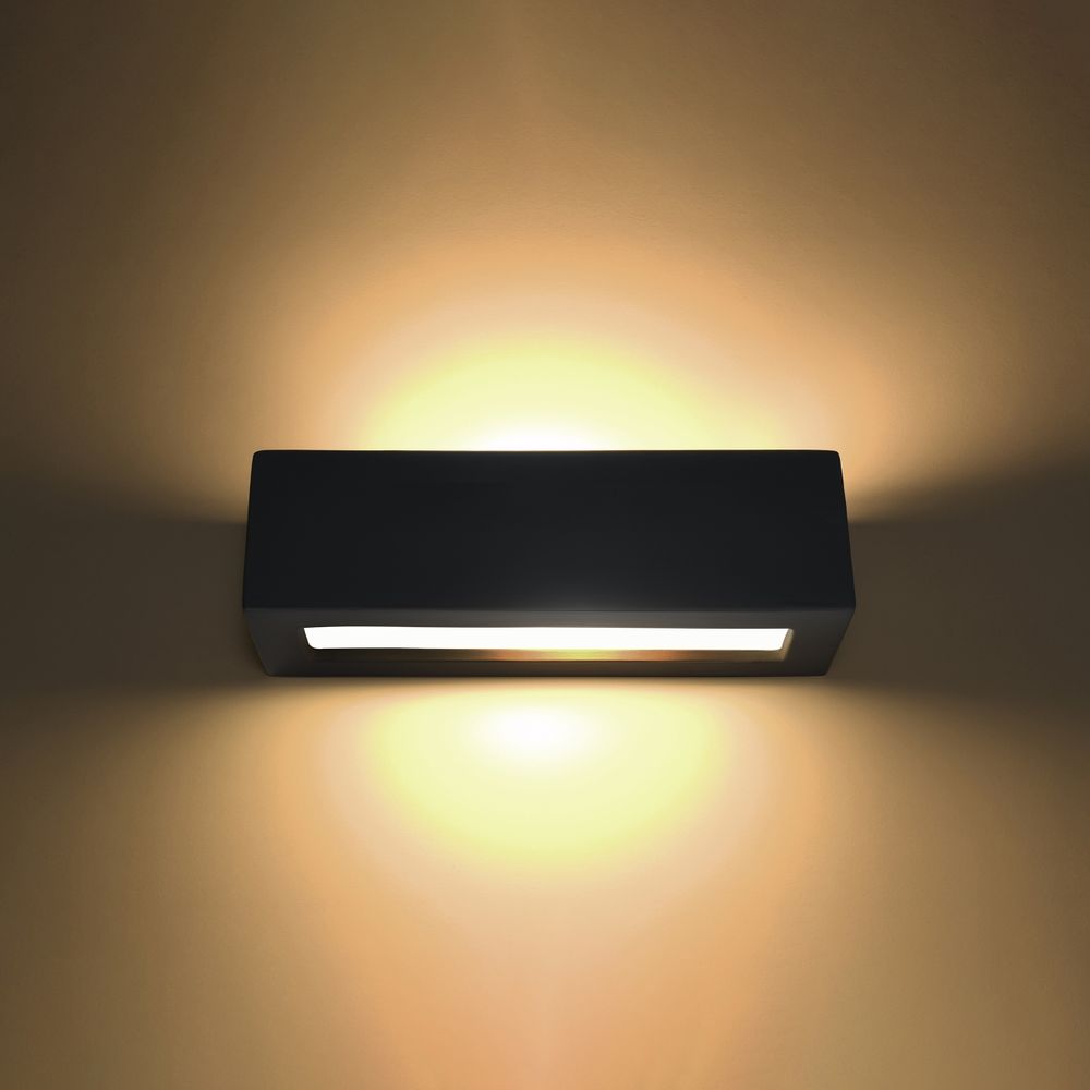 Wall lamp ceramics, glass Vega modern Design E27