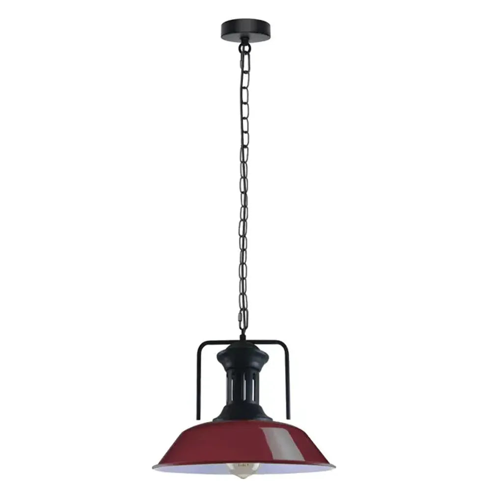 Vintage Industrial Burgundy Ceiling Pendant Light Shade Hanging Lamp Light