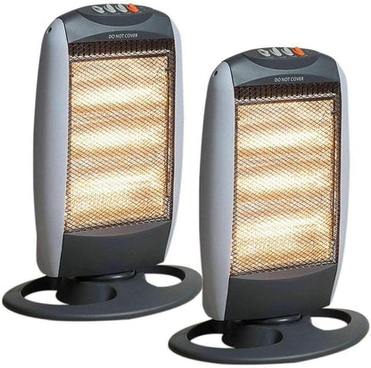 Fine Elements Halogen Heater 1200w with 3 Heat Setting and Wide Angle Oscillation