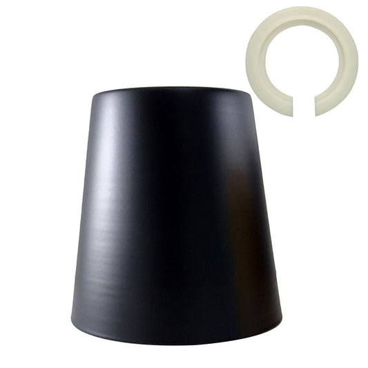 Retro Easy Fit Light Shade 13cm Metal E27 Matt Black Lampshade