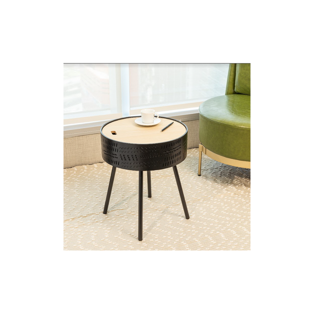 Lift Top Round Side Table - SLENDER