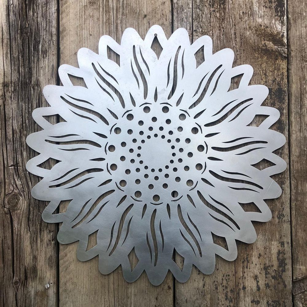 Garden sunflower / galvanised steel sunflower sign decoration