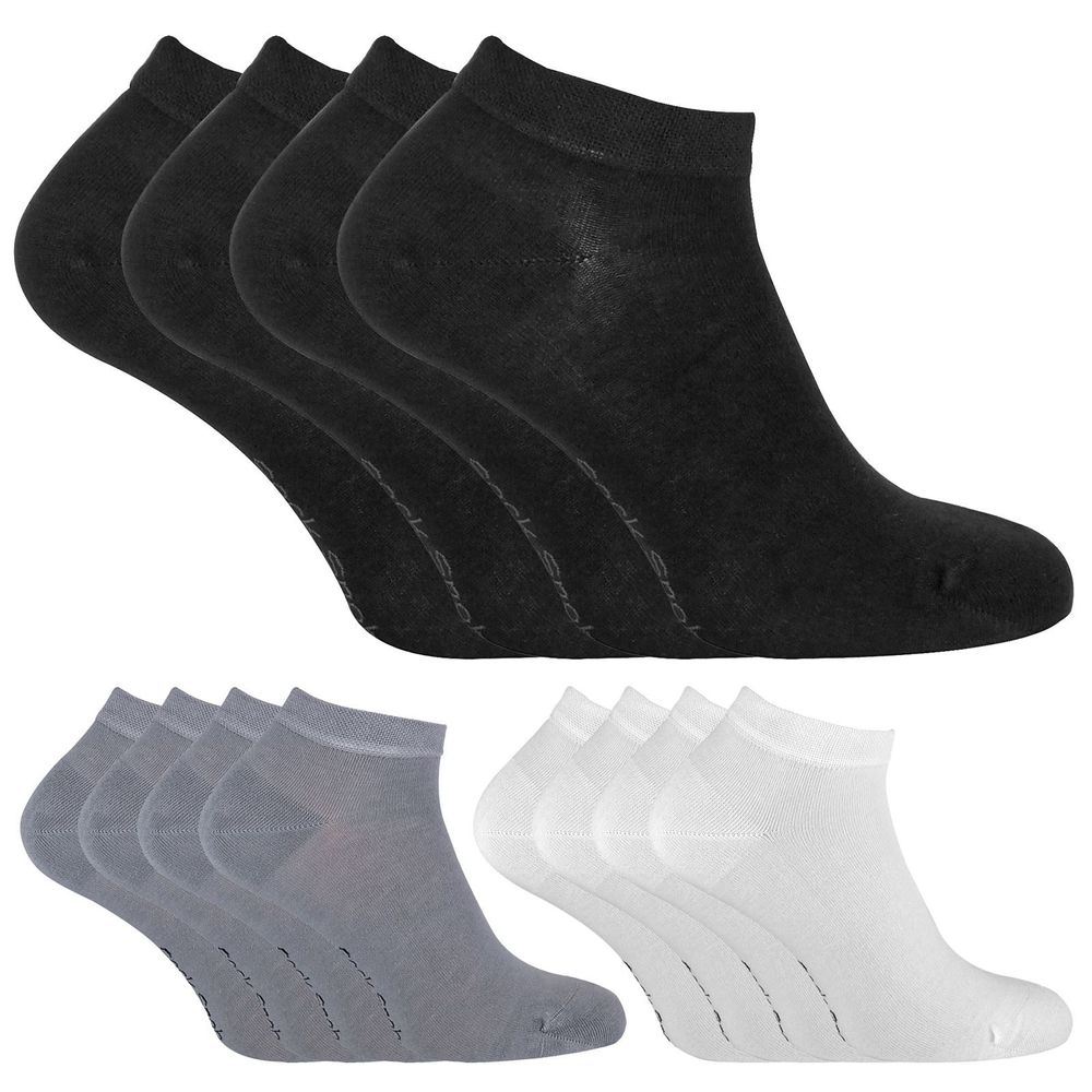 4 PAIRS Mens Bamboo Trainer Socks - TR1