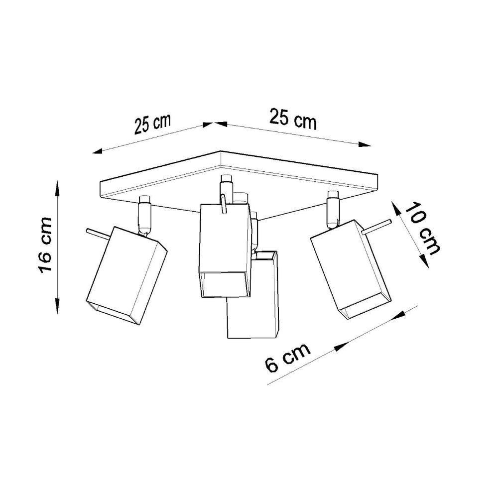 Ceiling lamp steel Merida modern Design GU10