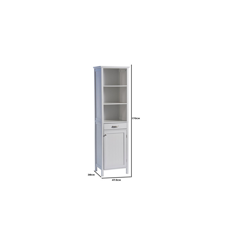 Tall Storage Cabinet - White