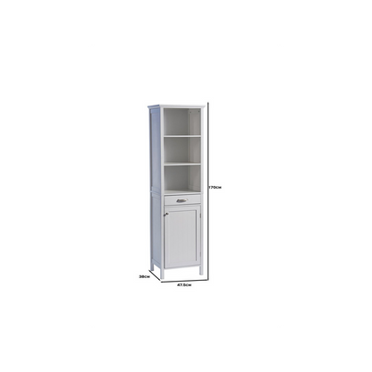 Tall Storage Cabinet - White