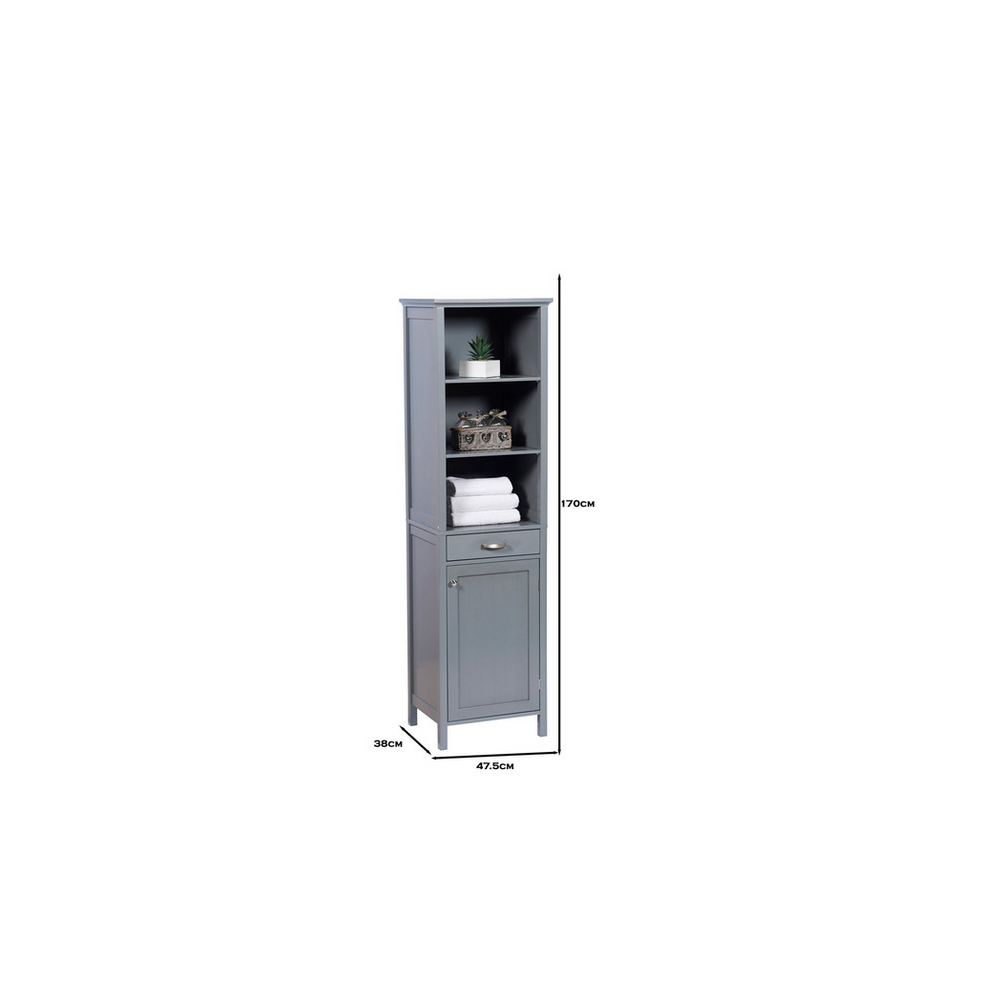 Tall Storage Cabinet - Grey