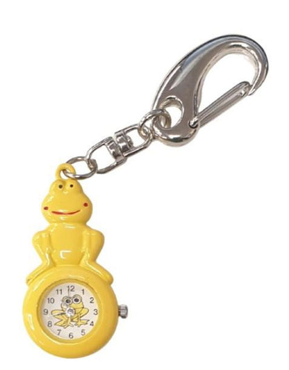 Imperial Key Chain Clock Yellow Frog IMP727- CLEARANCE UNBOXED NEEDS RE-BATTERY