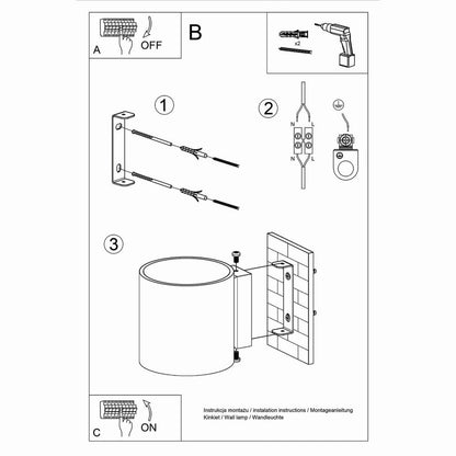 Wall lamp aluminum Orbis modern Design G9