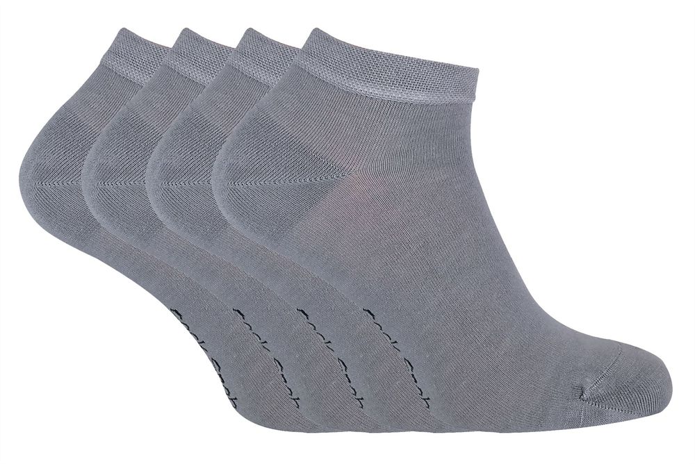 4 PAIRS Mens Bamboo Trainer Socks - TR1