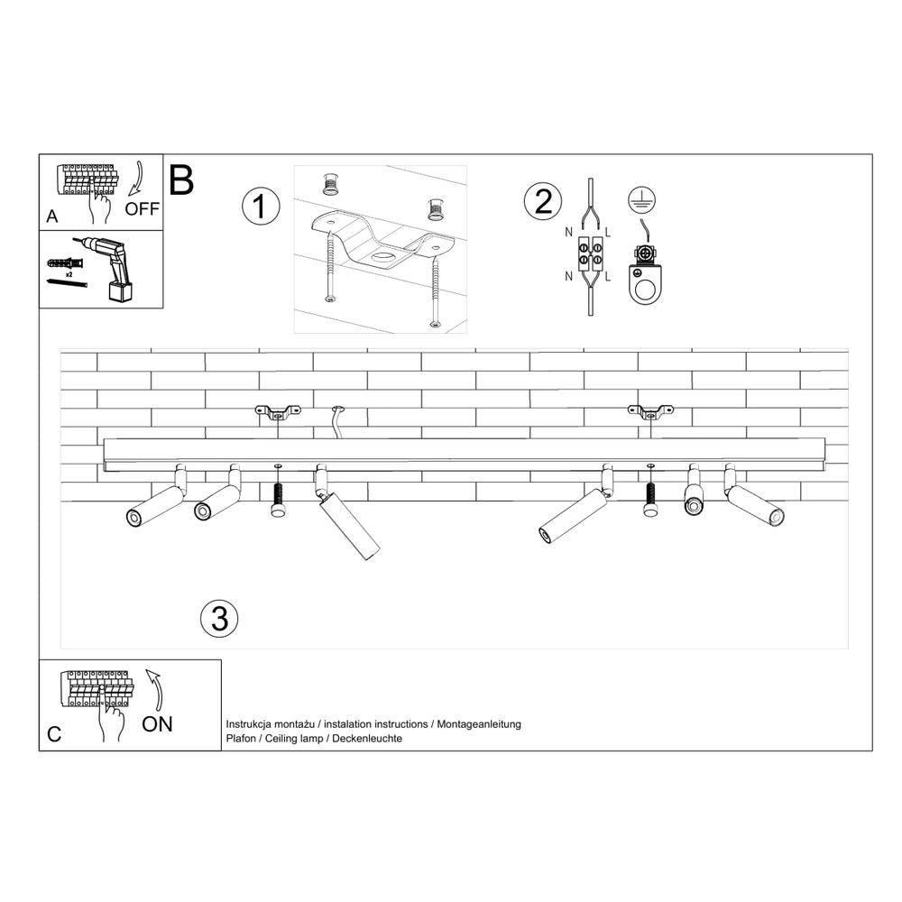 Ceiling lamp steel Eyetech modern Design G9