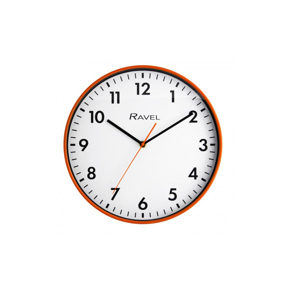 Ravel 30cm White Dial Orange Wall Clock R.WC.30.8