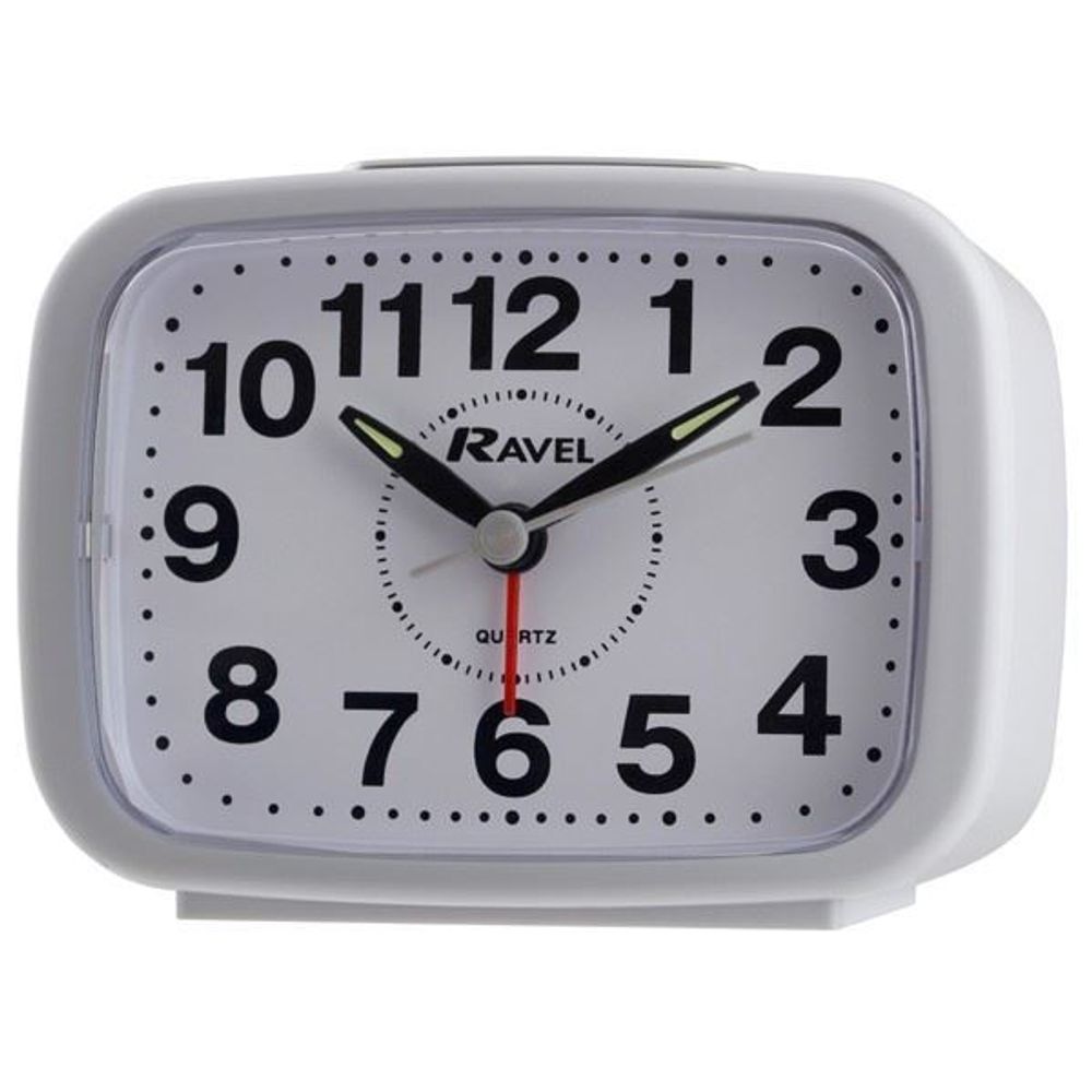 Ravel Square White Alarm Clock RC008.04