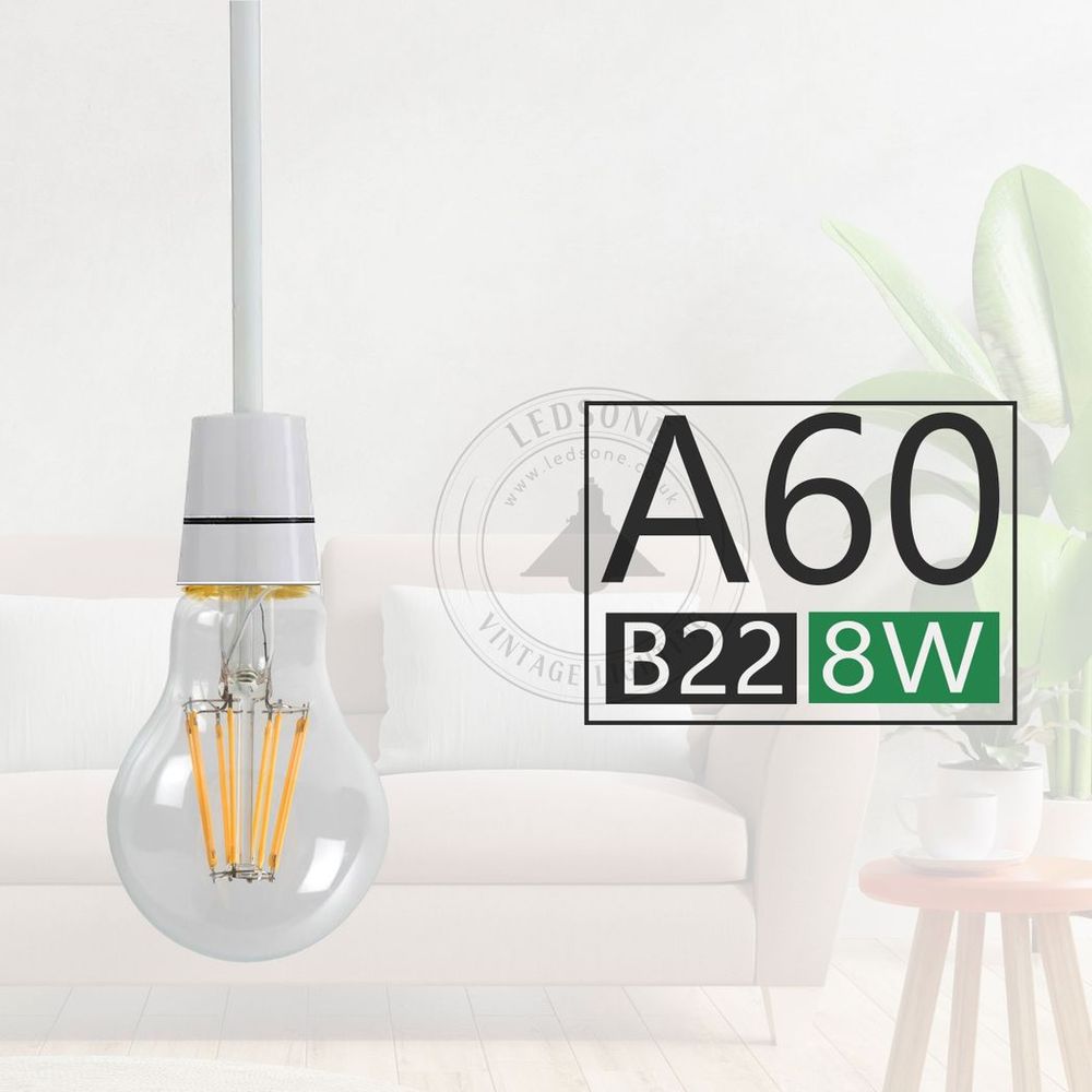 2 Pack E27,B22 LED Edison Dimmable Vintage Amber Glass Warm white 2700K, Cool white 6000K Light Bulbs