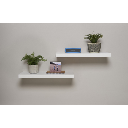 Pack of 2 60cm Floating Shelves - White