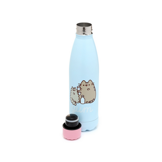 Reusable Stainless Steel Insulated Drinks Bottle 500ml - Pusheen the Cat Foodie