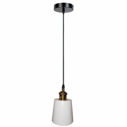 Single Industrial White Vintage Modern Ceiling Hanging Pendant Lamp