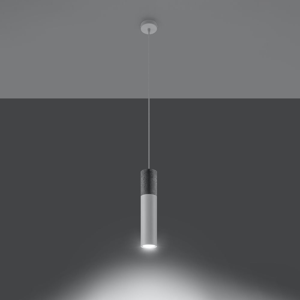 Pendant lamp Steel, concrete Borgio modern Design GU10