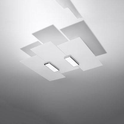 Ceiling lamp steel, glass Fabiano modern Design E27