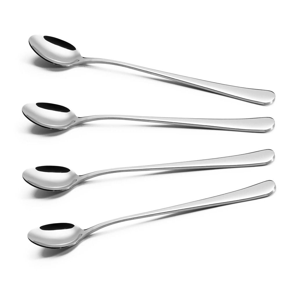 8 Piece Long Handle Stainless Steel Latte Spoon Silverware Flatware Home Use Tableware Dinnerware Set