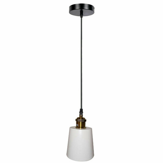 Single Industrial White Vintage Modern Ceiling Hanging Pendant Lamp