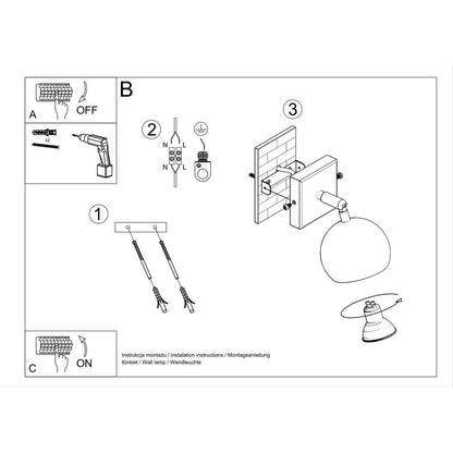 Wall lamp steel Oculare modern Design GU10