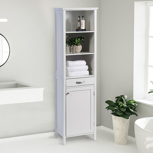 Tall Storage Cabinet - White