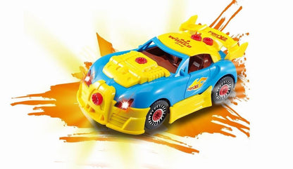 SOKA 30 PC Racing Car Take-A-Part Toy for Kids with Tool Drill Light & Sound